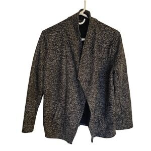 Womans Banana Republic Open Front Cardigan Size Large Gray‎ knit waterfall